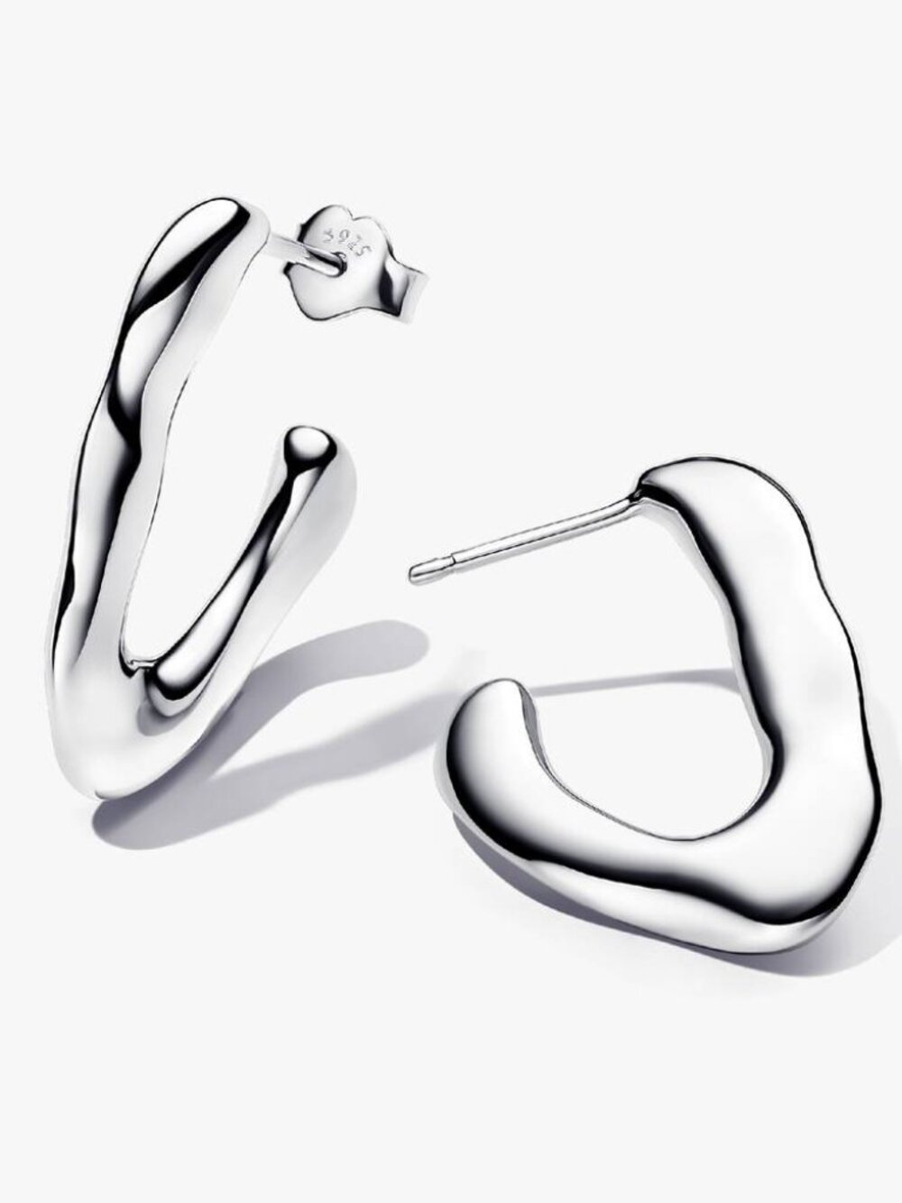 Pandora Organically V-shaped Open Hoop Earrings